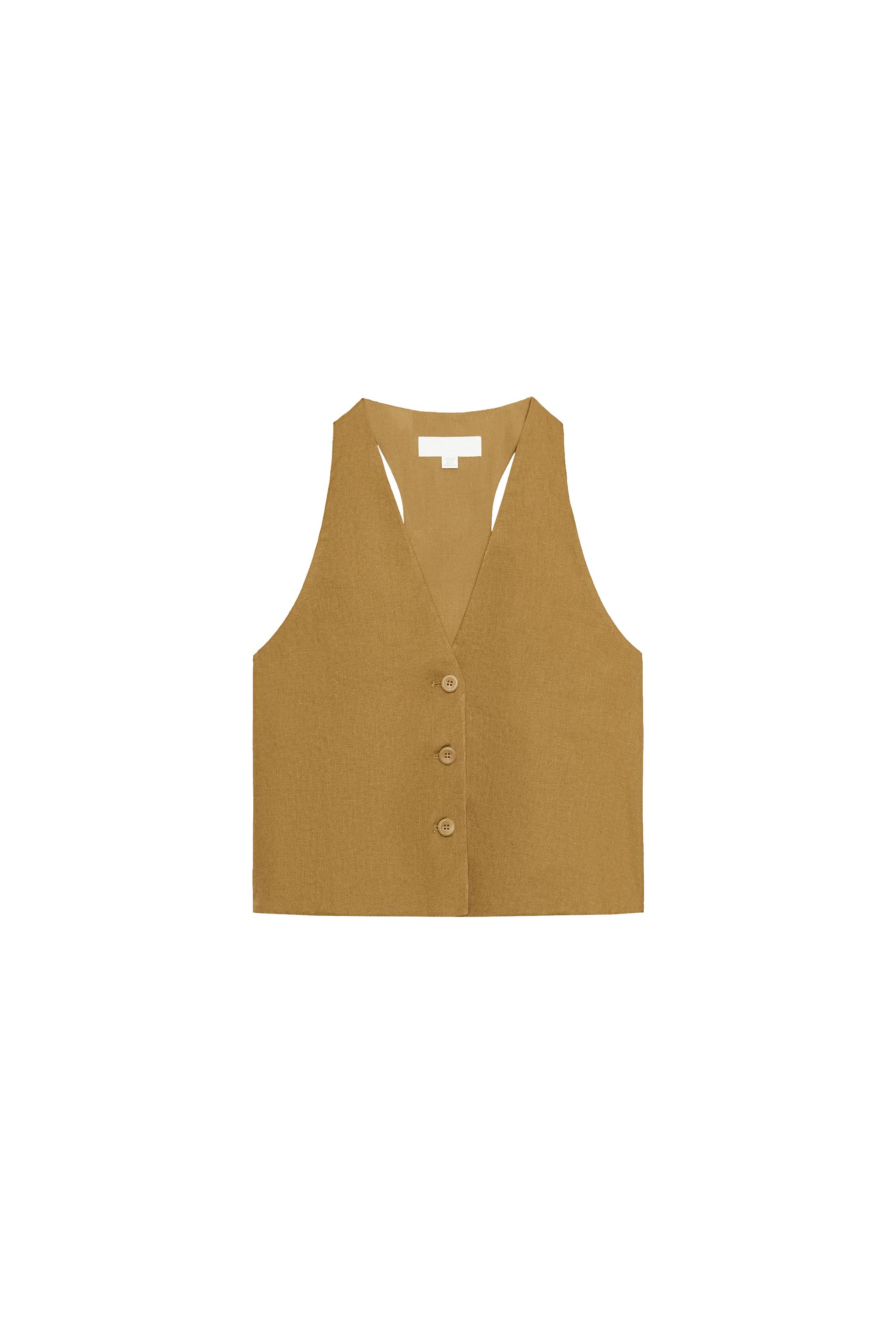 LINEN BUTTONED VEST